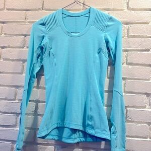 Lululemon athletic shirt in pale blue